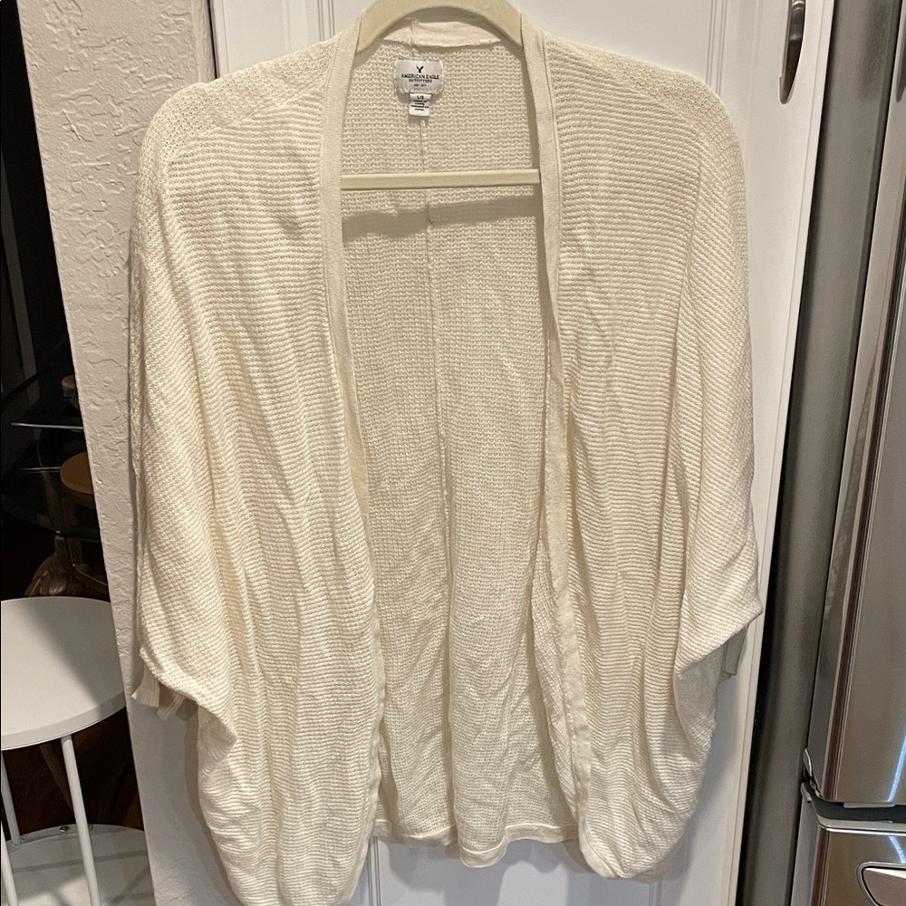 American Eagle Outfitters Cream Knit Cardigan